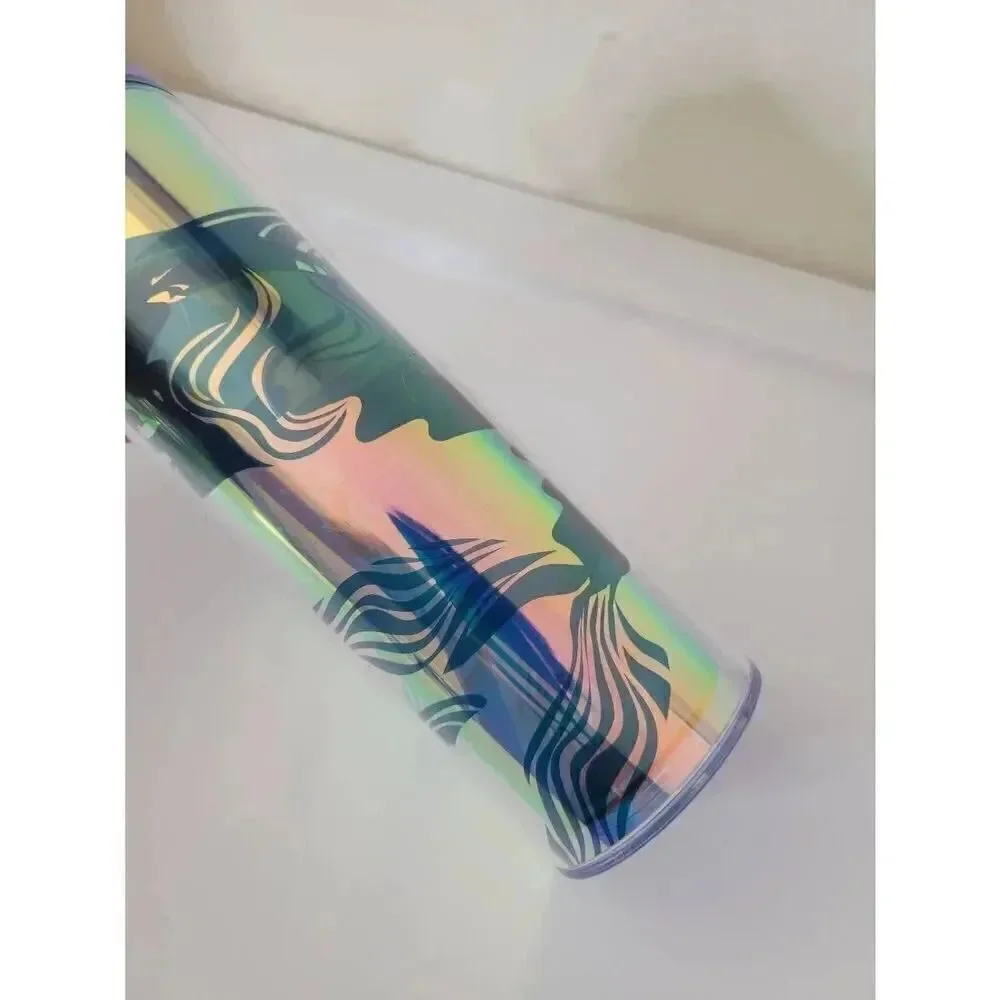 Starbucks 2023 Spring Iridescent Mermaid Tumbler Cold Cup 24oz + 16oz  NWT